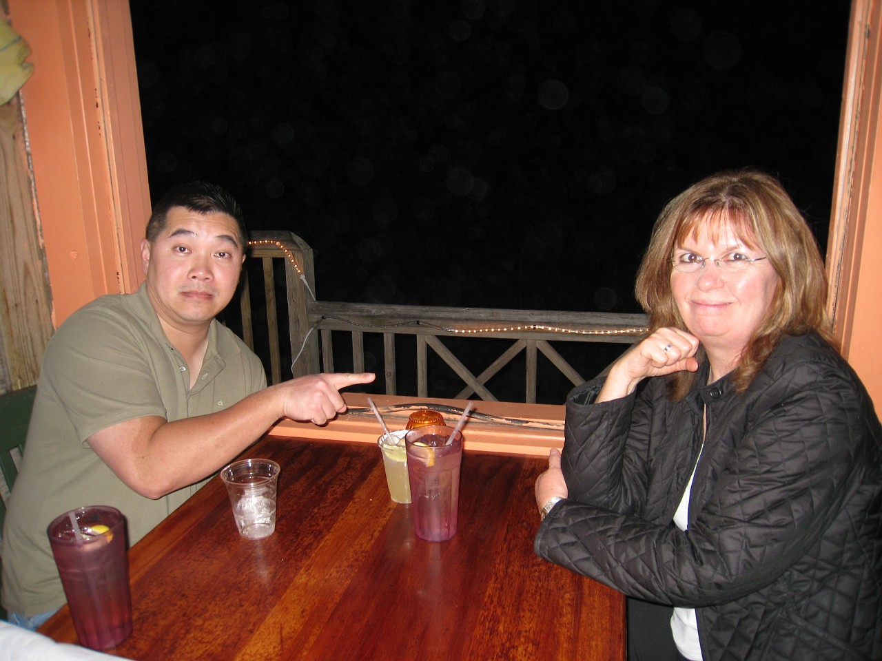 Vacation 2007-12 - Beaches Disney Hotels 0196.jpg - Not sure what she did - but Paul seems to think she was up to something!